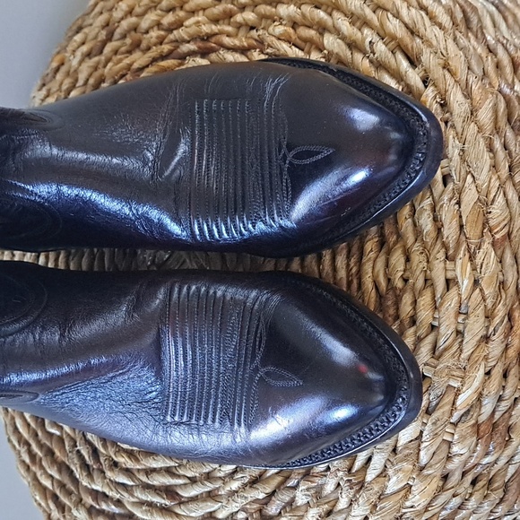 Lucchese 2000 Mens Cordovan Leather Embroidered Cowboy Boots Size 10EE - Picture 4 of 10